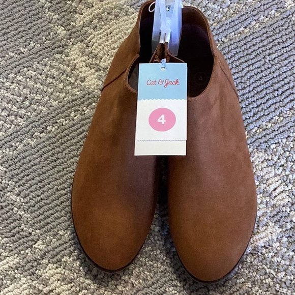 Girls' Opal Zipper Booties - Cat & Jack - cognac - size 3 & 4 - new - Picture 2 of 6